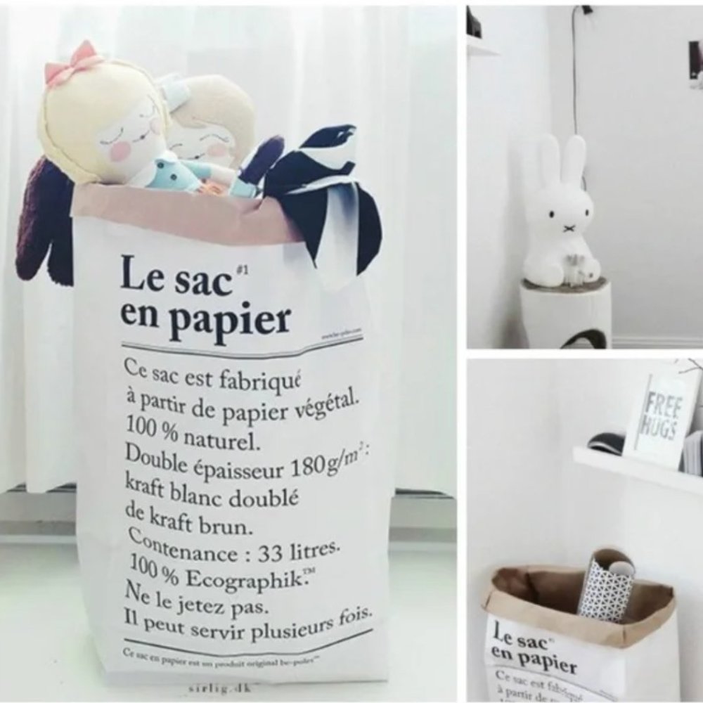 Le Sac en papier p,kraft aper bag cute storage